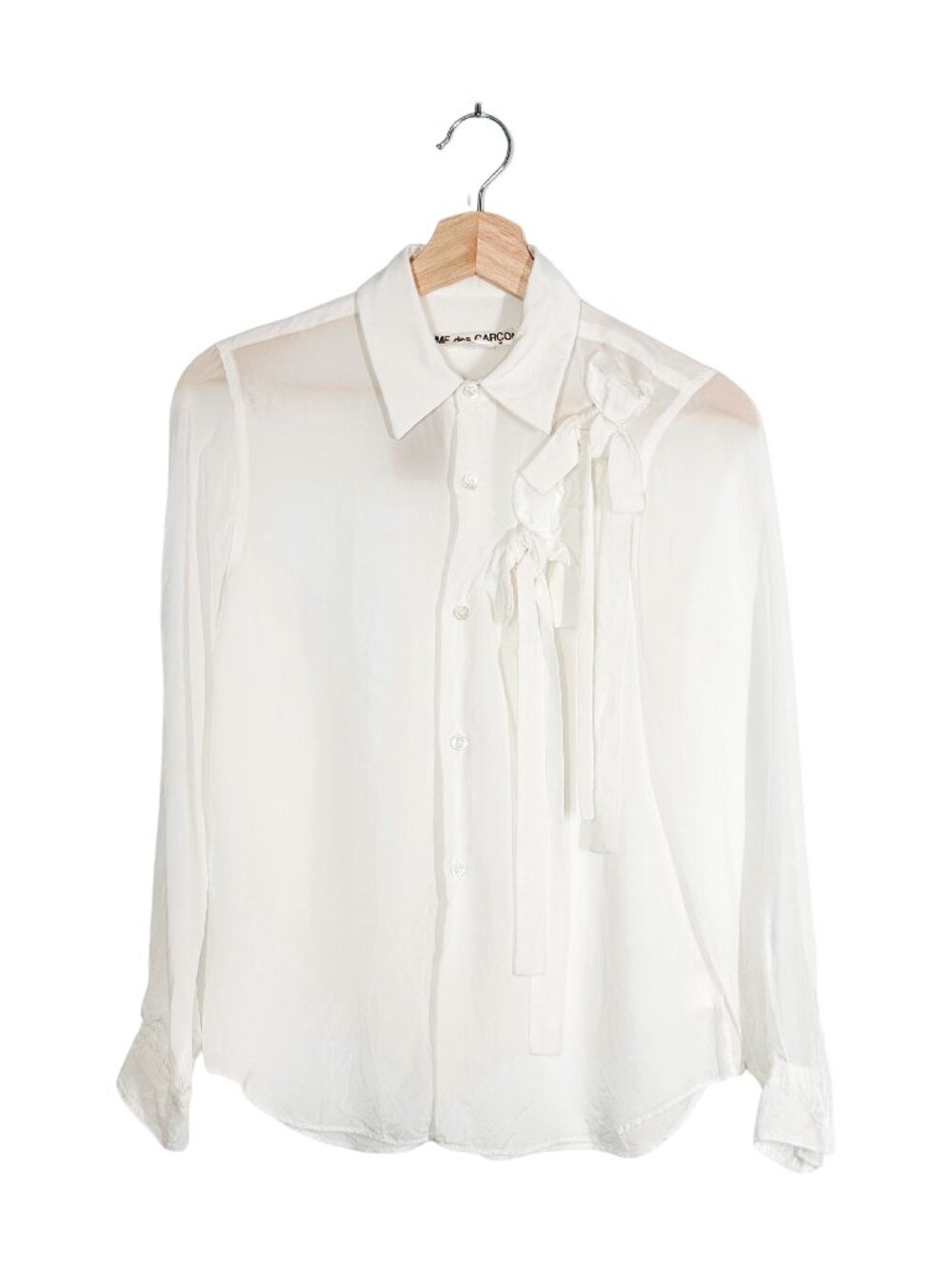 Comme Des Garcons 2016AW Double Bow Chiffon Shirt